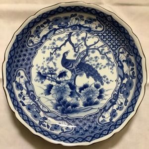 Andrea by Sadek Signed Japanese Peacock Plate